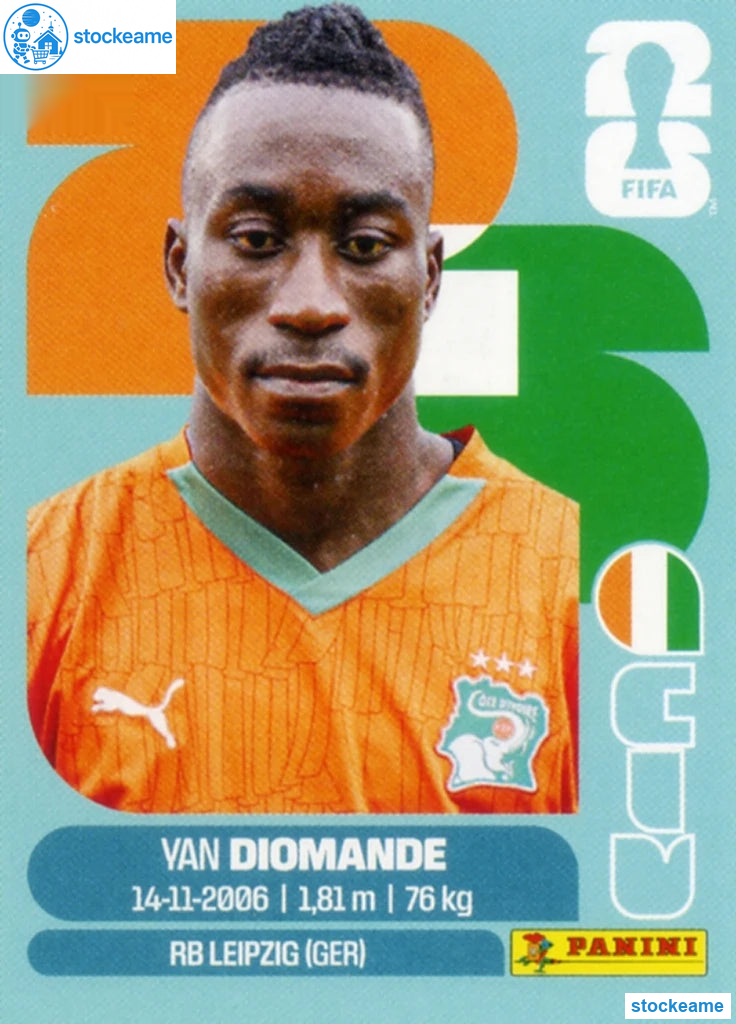 CIV018 - Yan Diomande | Ivory Coast | Panini World Cup 2026 Base Sticker - Image 2