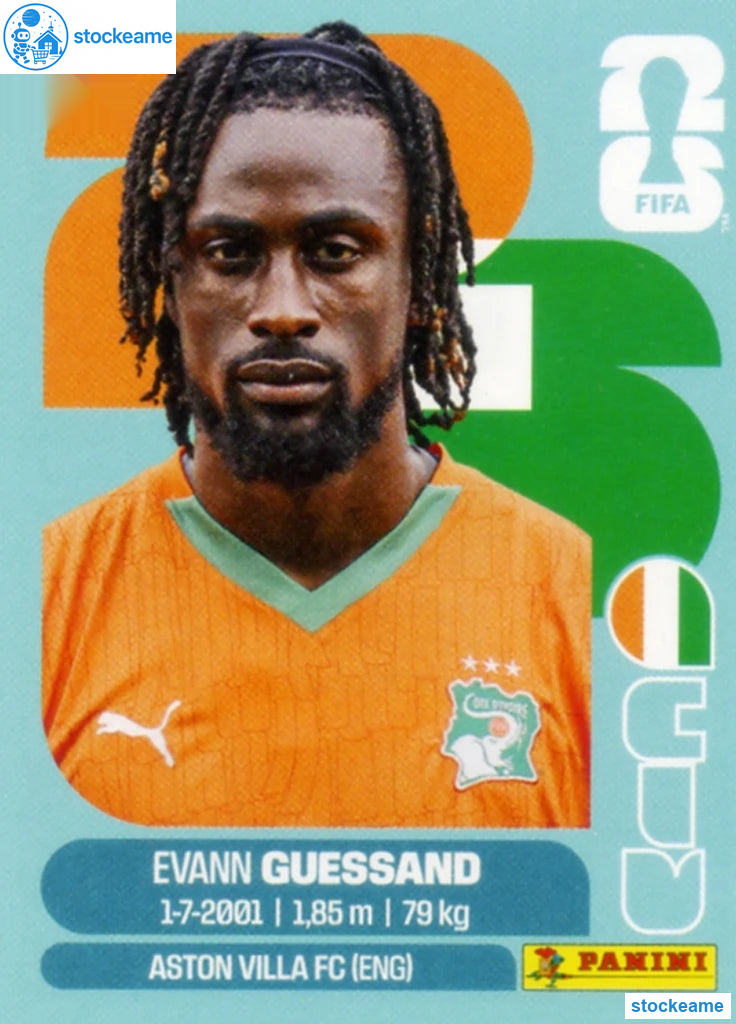 CIV019 - Evann Guessand | Ivory Coast | Panini World Cup 2026 Base Sticker - Image 2