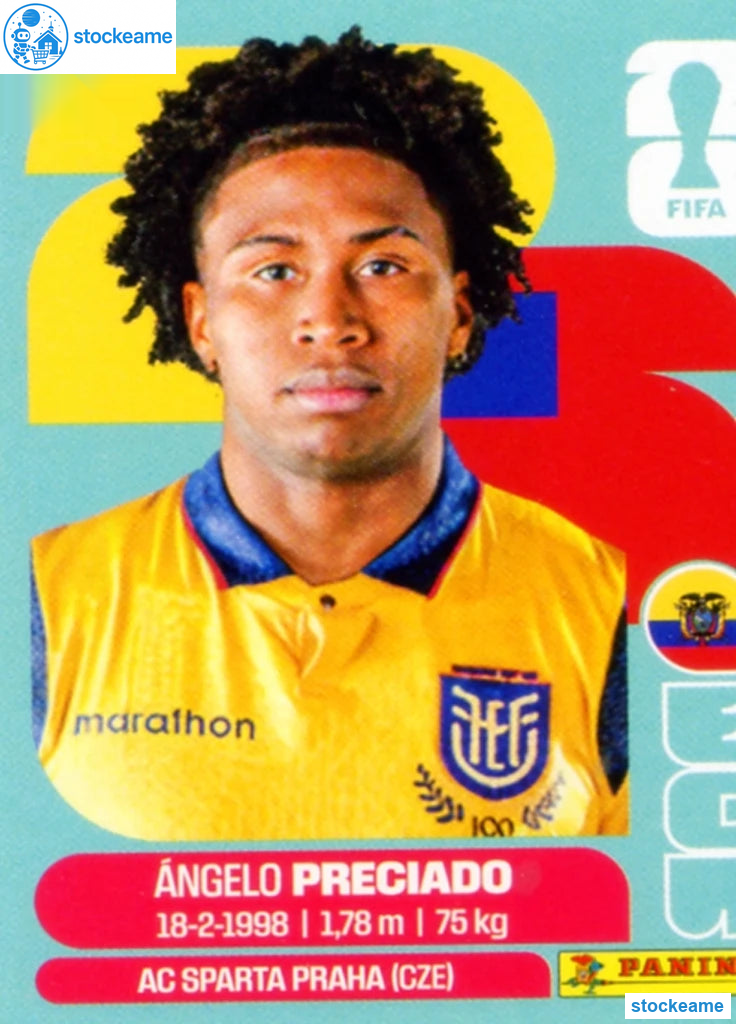 ECU007 - Angelo Preciado | Ecuador | Panini World Cup 2026 Base Sticker - Image 2