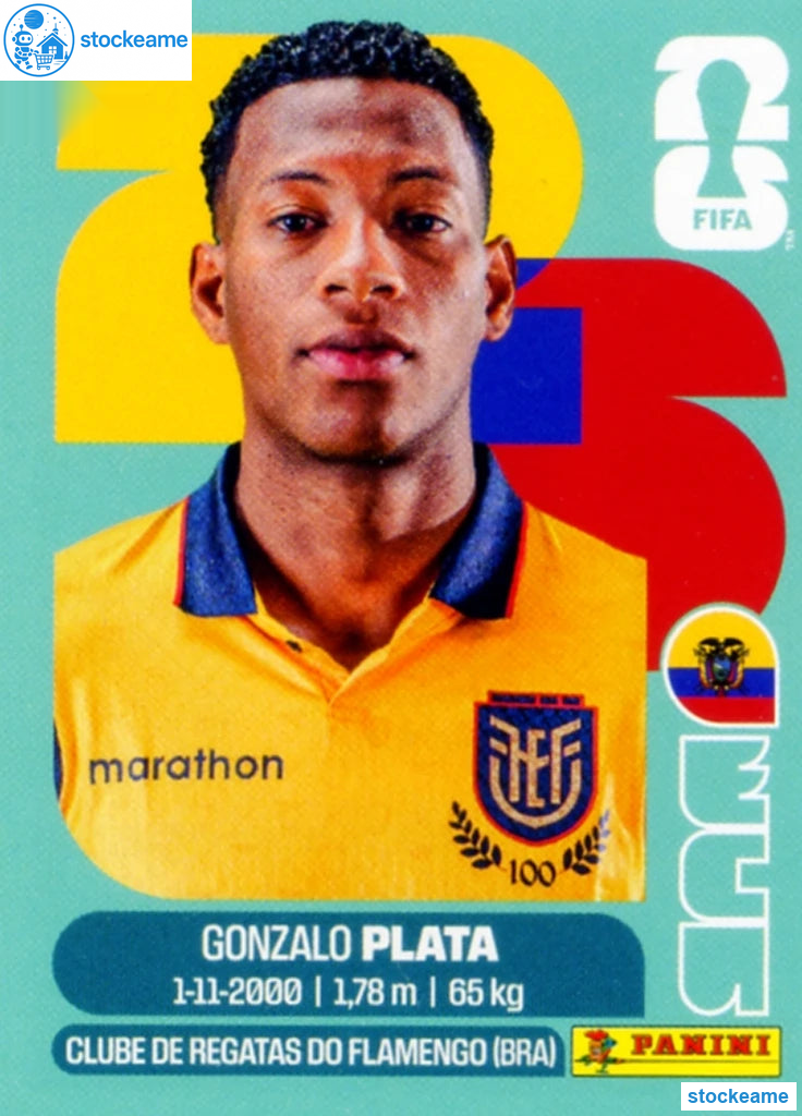 ECU016 - Gonzalo Plata | Ecuador | Panini World Cup 2026 Base Sticker - Image 2