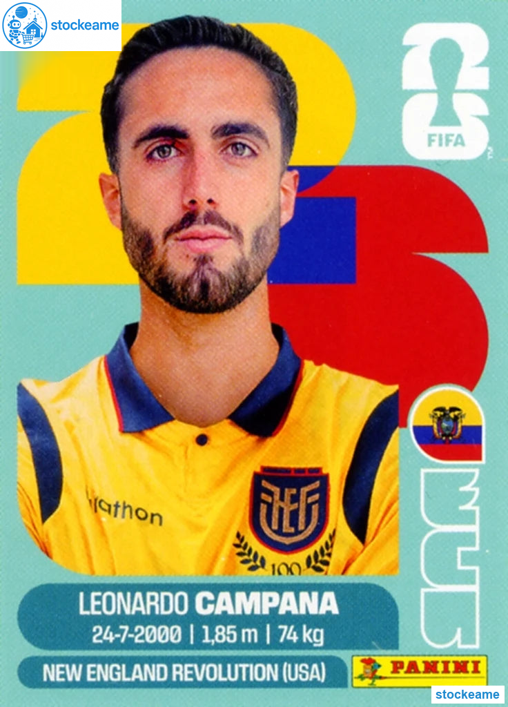 ECU015 - Leonardo Campana | Ecuador | Panini World Cup 2026 Base Sticker - Image 2