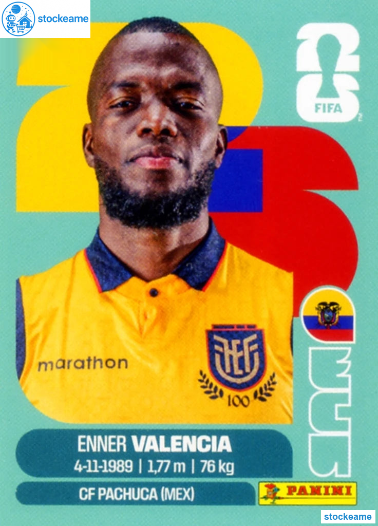 ECU020 - Enner Valencia | Ecuador | Panini World Cup 2026 Base Sticker - Image 2