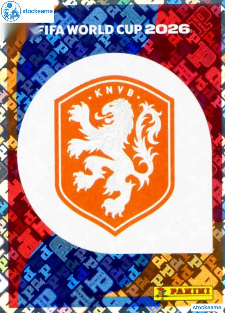NED001 - Emblem | Netherlands | Panini World Cup 2026 Foil Sticker - Image 2