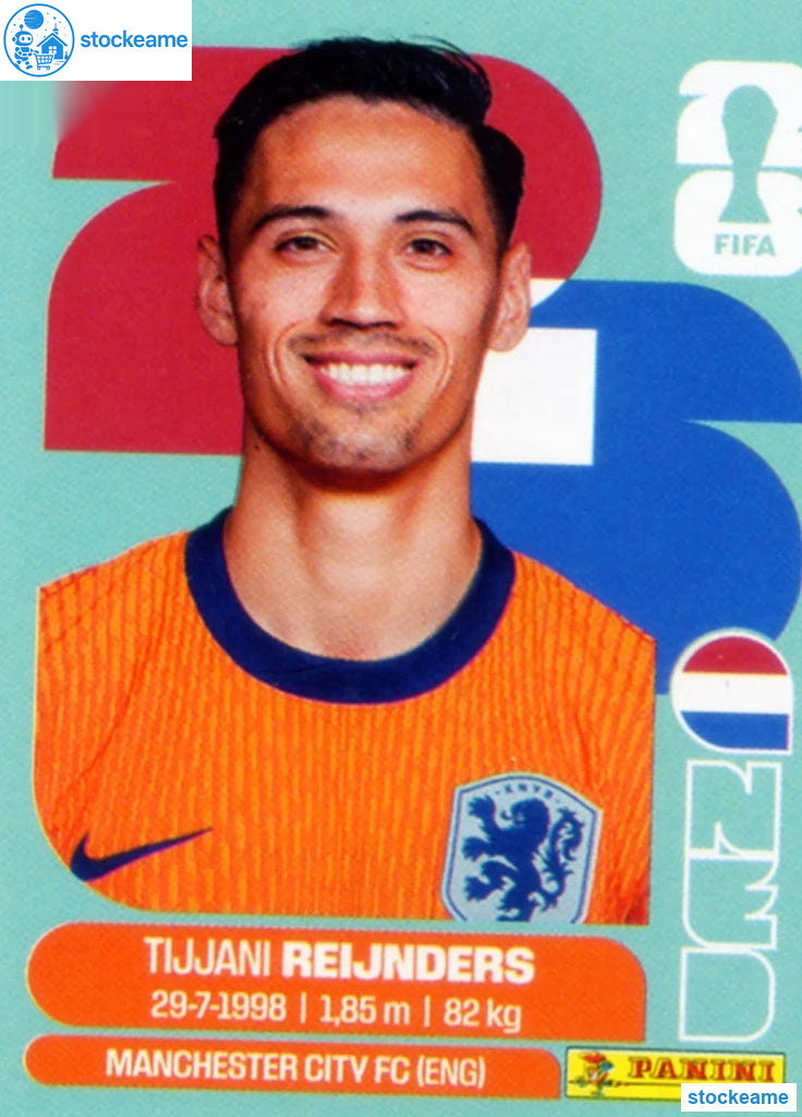 NED010 - Tijjani Reijnders | Netherlands | Panini World Cup 2026 Base Sticker - Image 2