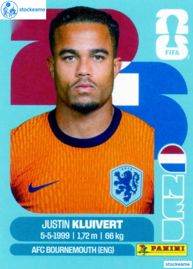 NED016 - Justin Kluivert | Netherlands | Panini World Cup 2026 Base Sticker - Image 2