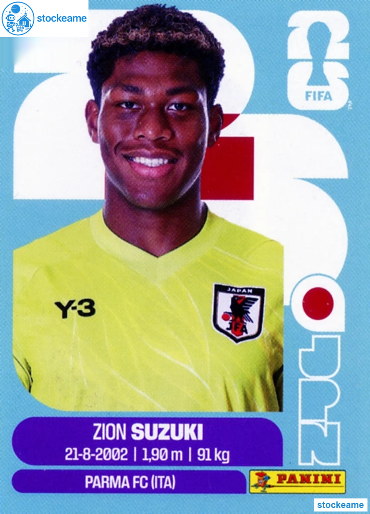 JPN002 - Zion Suzuki | Japan | Panini World Cup 2026 Base Sticker - Image 2