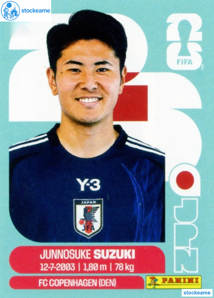 JPN005 - Junnosuke Suzuki | Japan | Panini World Cup 2026 Base Sticker - Image 2