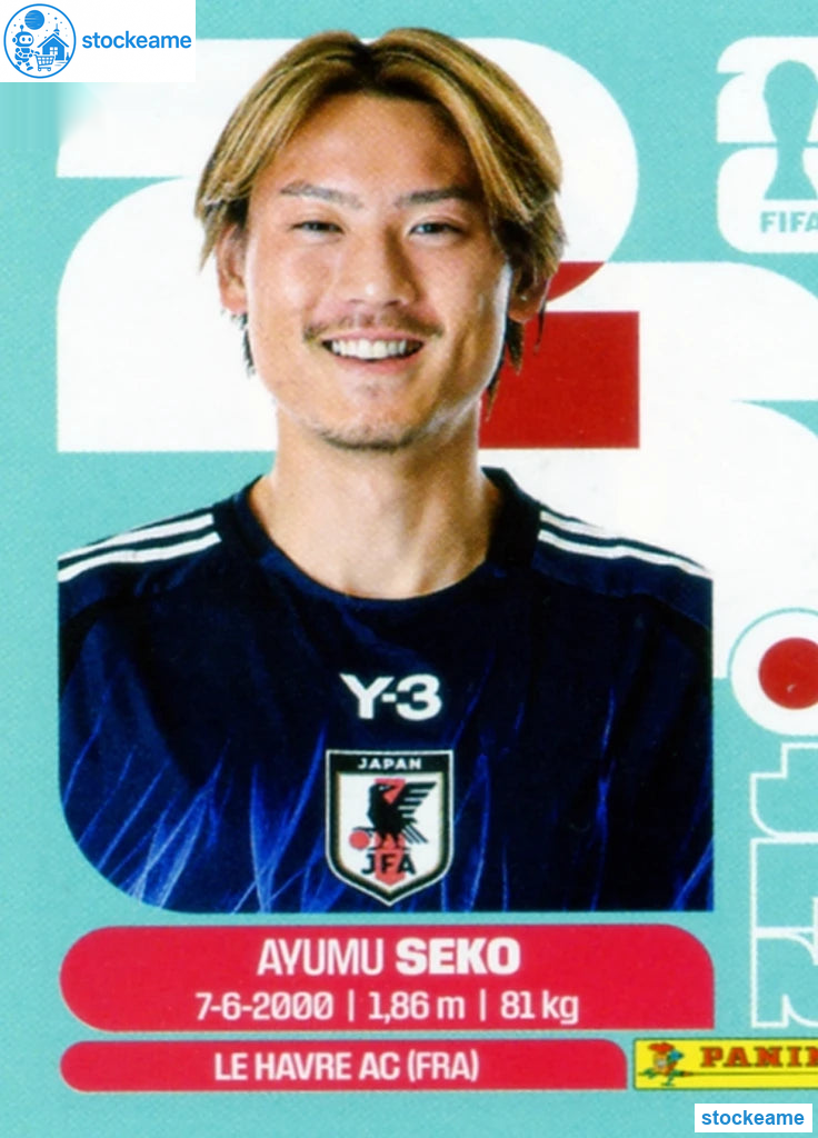 JPN004 - Ayumu Seko | Japan | Panini World Cup 2026 Base Sticker - Image 2