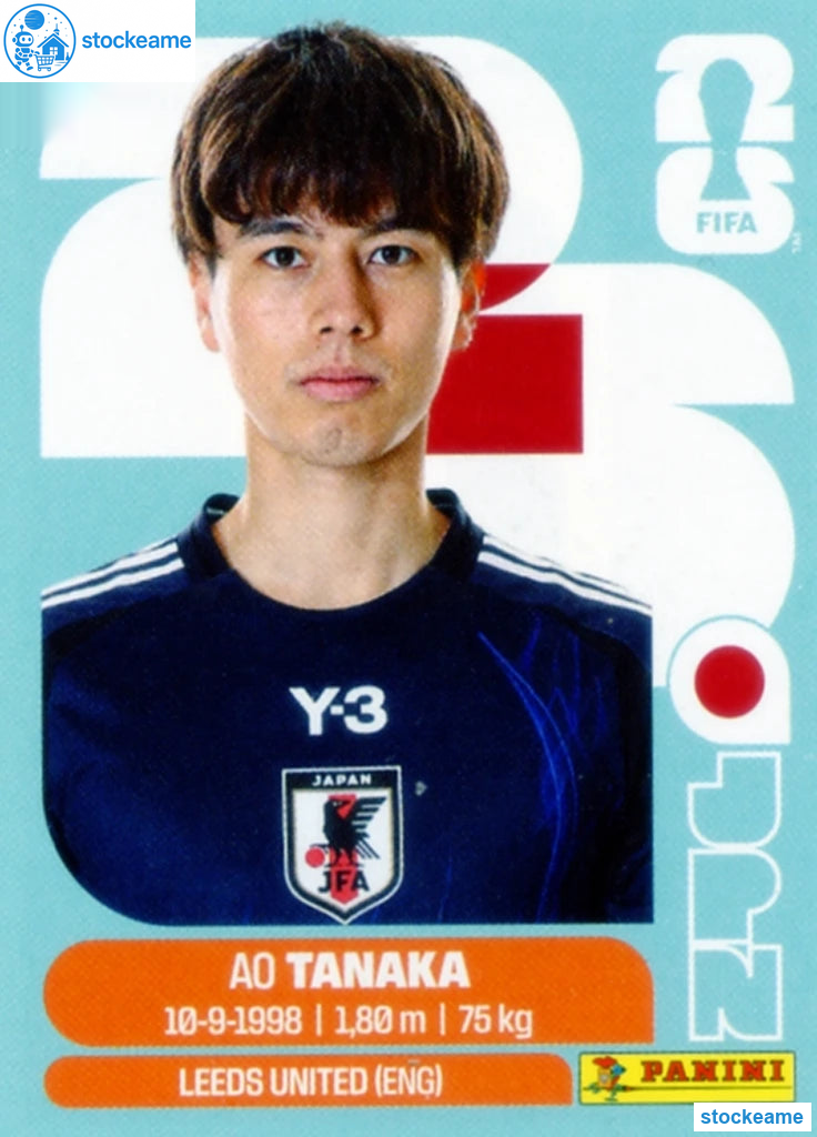 JPN010 - Ao Tanaka | Japan | Panini World Cup 2026 Base Sticker - Image 2