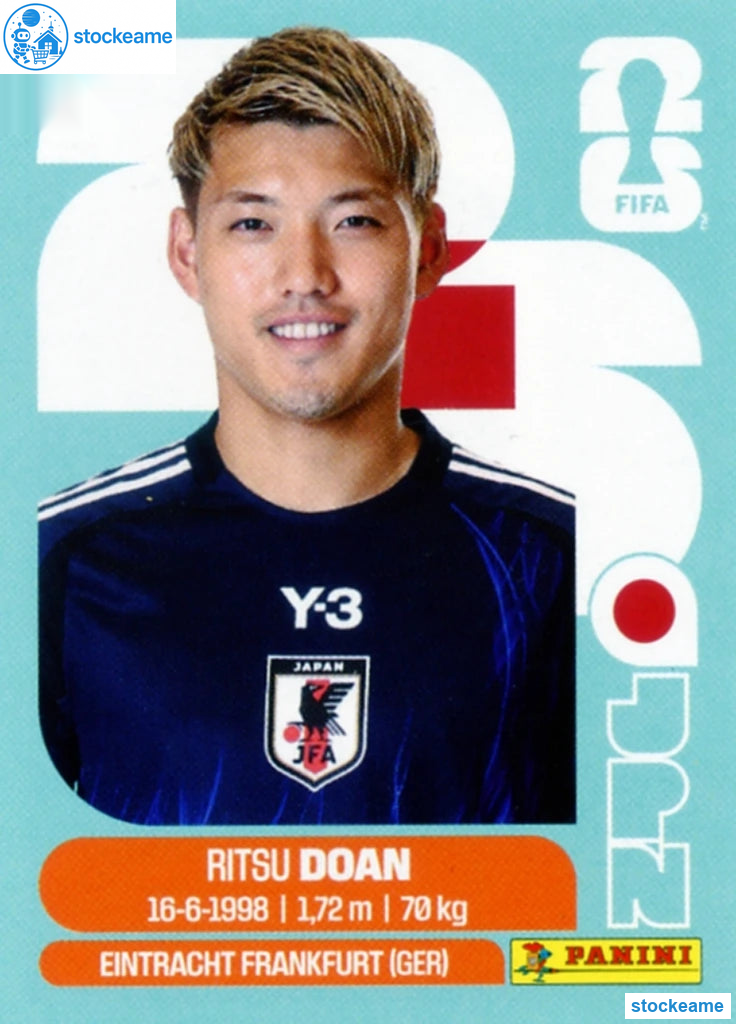 JPN014 - Ritsu Doan | Japan | Panini World Cup 2026 Base Sticker - Image 2