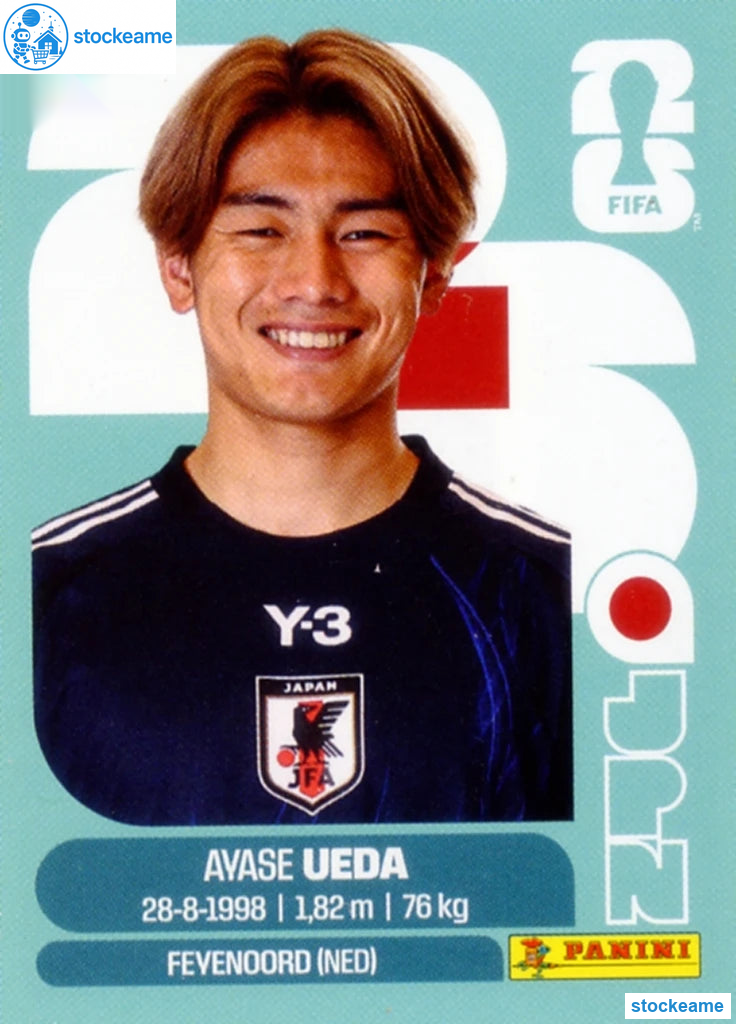 JPN020 - Ayase Ueda | Japan | Panini World Cup 2026 Base Sticker - Image 2