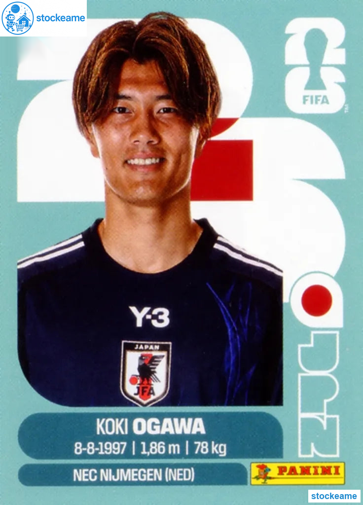 JPN019 - Koki Ogawa | Japan | Panini World Cup 2026 Base Sticker - Image 2