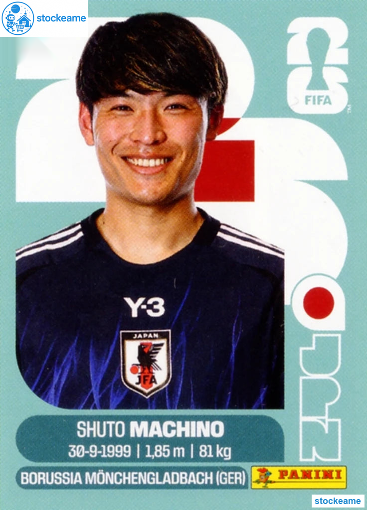 JPN017 - Shuto Machino | Japan | Panini World Cup 2026 Base Sticker - Image 2