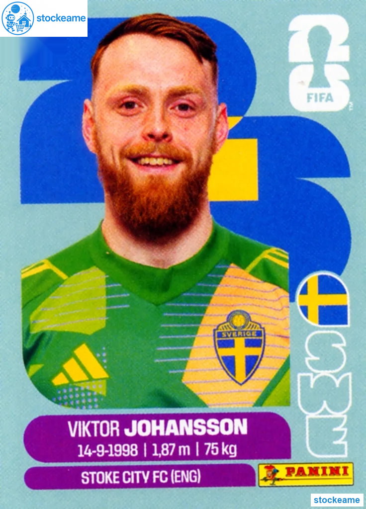 SWE002 - Victor Johansson | Sweden | Panini World Cup 2026 Base Sticker - Image 2