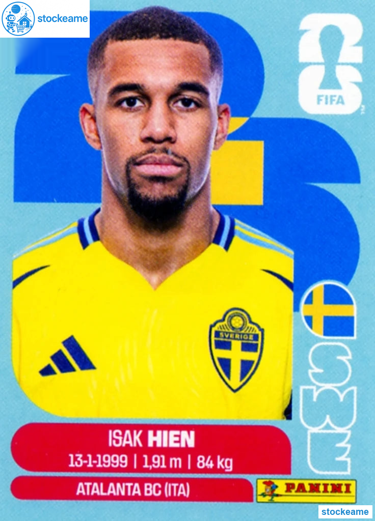 SWE003 - Isak Hien | Sweden | Panini World Cup 2026 Base Sticker - Image 2