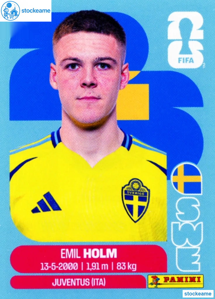 SWE005 - Emil Holm | Sweden | Panini World Cup 2026 Base Sticker - Image 2