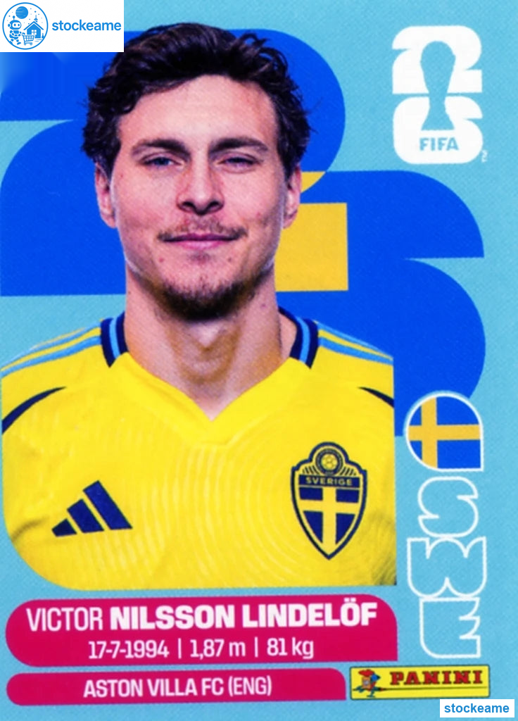 SWE006 - Victor Nilsson Lindelöf | Sweden | Panini World Cup 2026 Base Sticker - Image 2