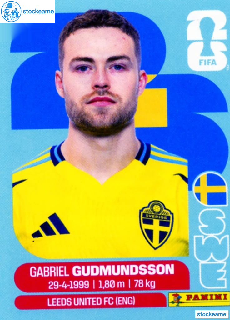 SWE004 - Gabriel Gudmundsson | Sweden | Panini World Cup 2026 Base Sticker - Image 2