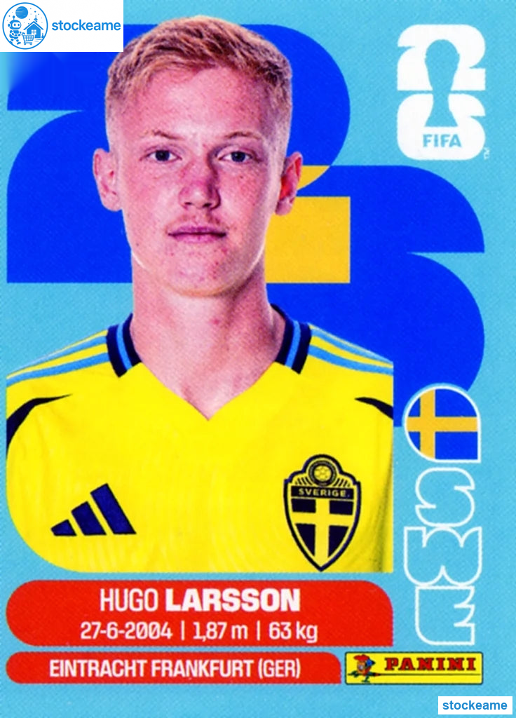 SWE009 - Hugo Larsson | Sweden | Panini World Cup 2026 Base Sticker - Image 2