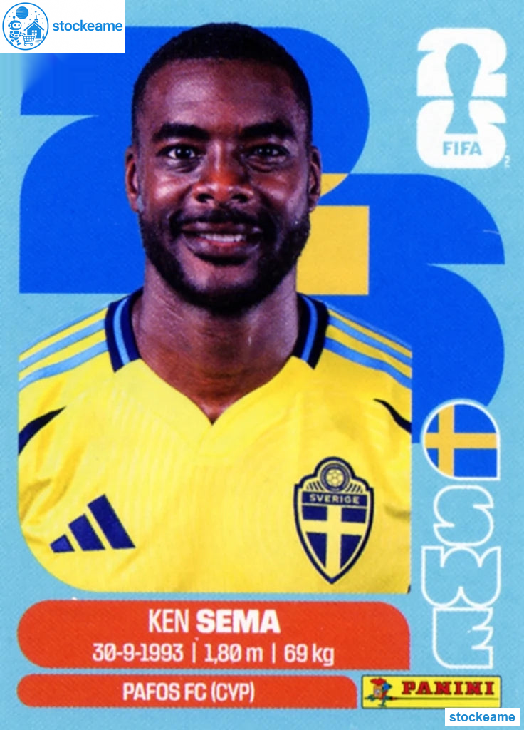 SWE015 - Ken Sema | Sweden | Panini World Cup 2026 Base Sticker - Image 2