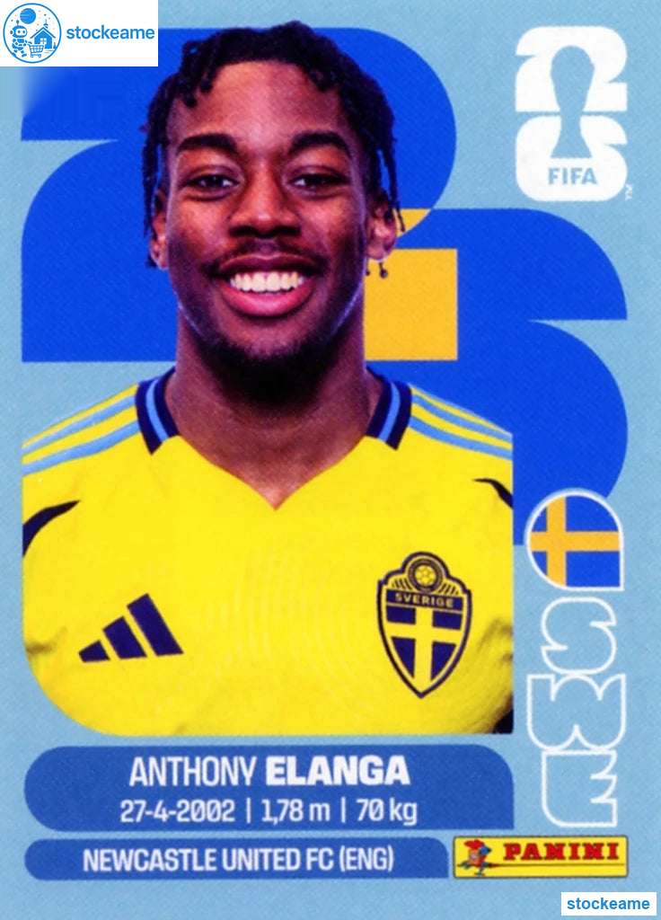 SWE018 - Anthony Elanga | Sweden | Panini World Cup 2026 Base Sticker - Image 2