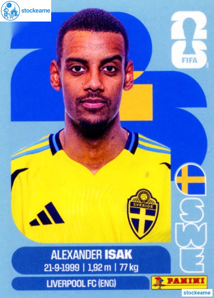 SWE019 - Alexander Isak | Sweden | Panini World Cup 2026 Base Sticker - Image 2