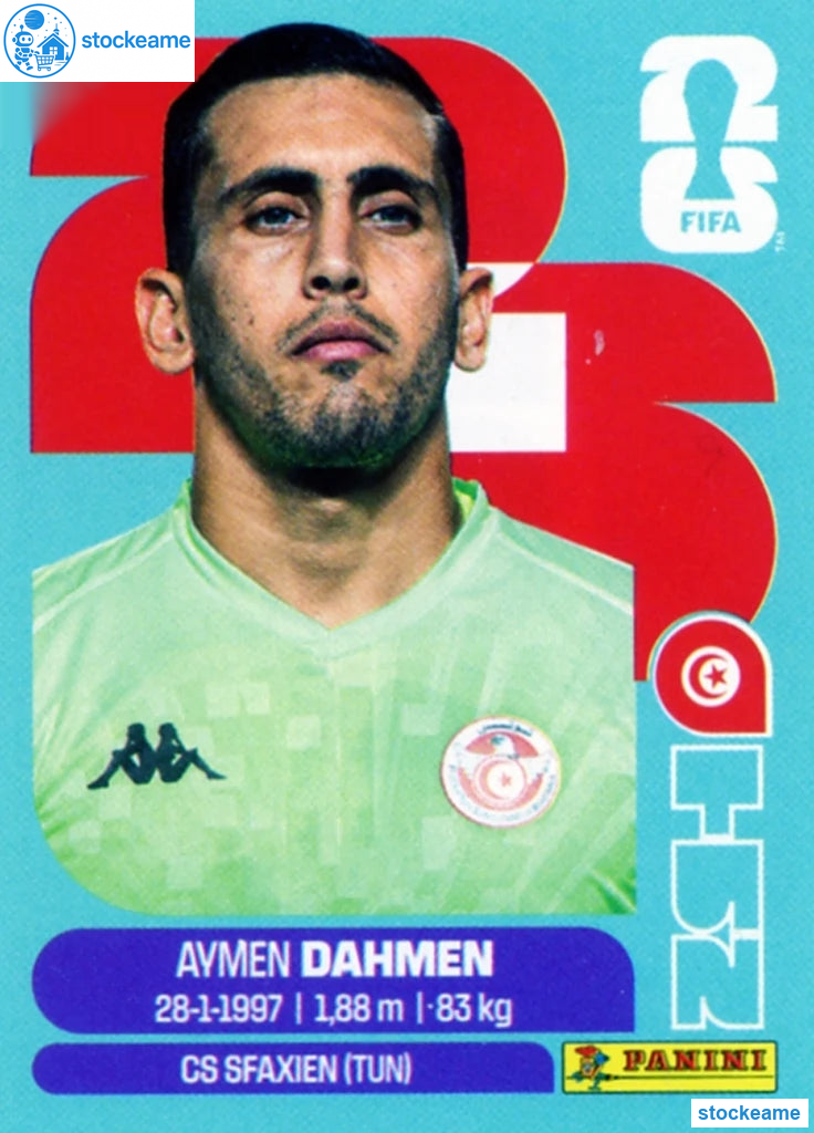 TUN003 - Aymen Dahmen | Tunisia | Panini World Cup 2026 Base Sticker - Image 2