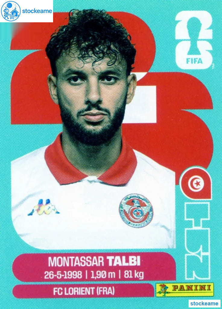 TUN005 - Montassar Talbi | Tunisia | Panini World Cup 2026 Base Sticker - Image 2