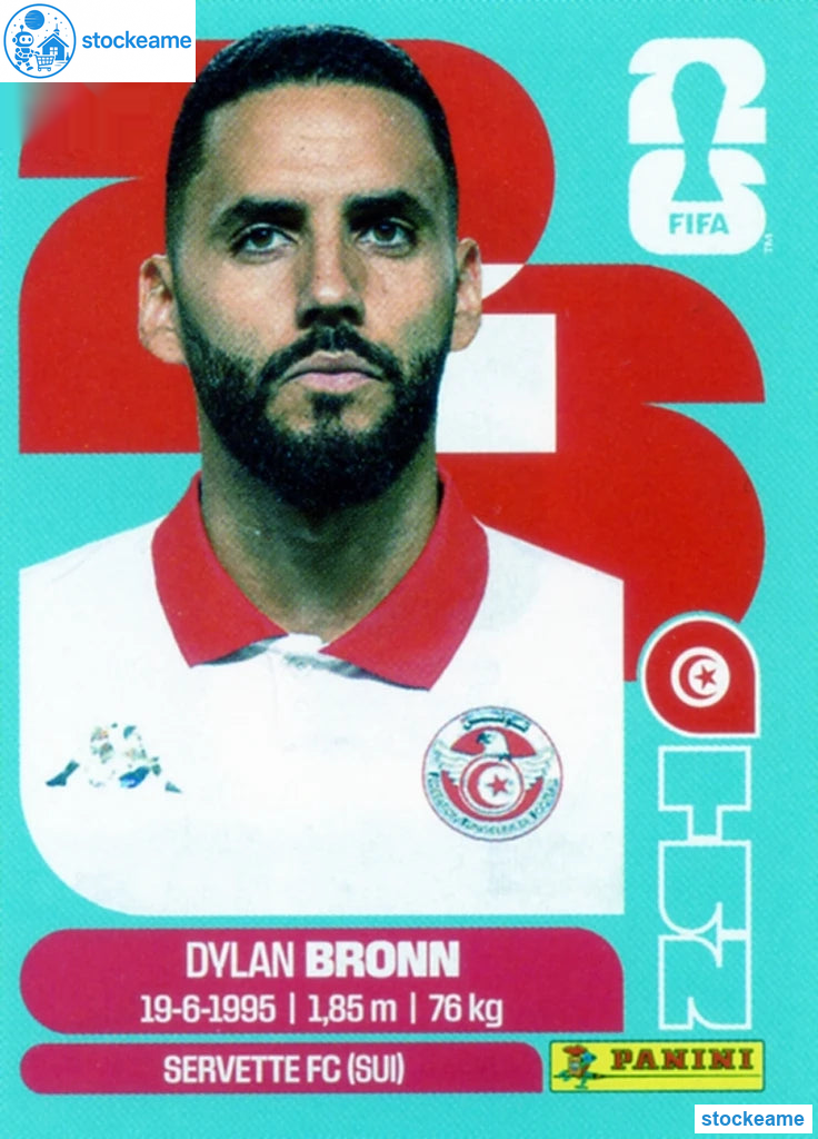 TUN008 - Dylan Bronn | Tunisia | Panini World Cup 2026 Base Sticker - Image 2