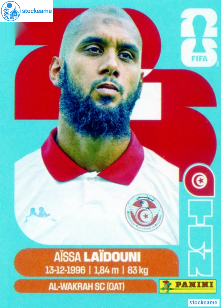 TUN010 - Aissa Laidouni | Tunisia | Panini World Cup 2026 Base Sticker - Image 2