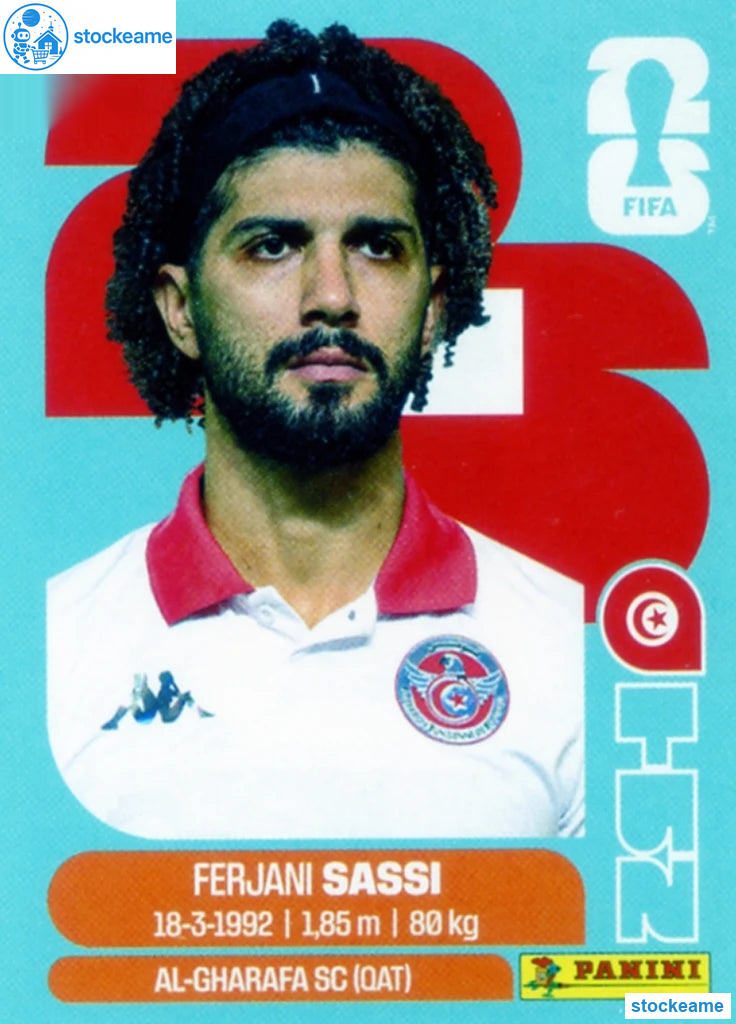 TUN011 - Ferjani Sassi | Tunisia | Panini World Cup 2026 Base Sticker - Image 2