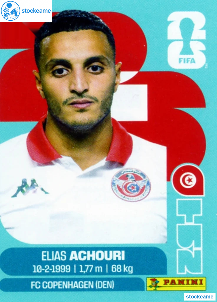 TUN015 - Elias Achouri | Tunisia | Panini World Cup 2026 Base Sticker - Image 2