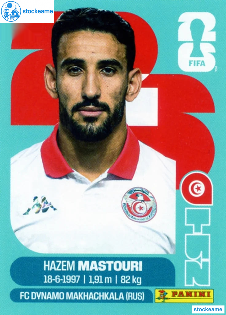 TUN017 - Hazem Mastouri | Tunisia | Panini World Cup 2026 Base Sticker - Image 2