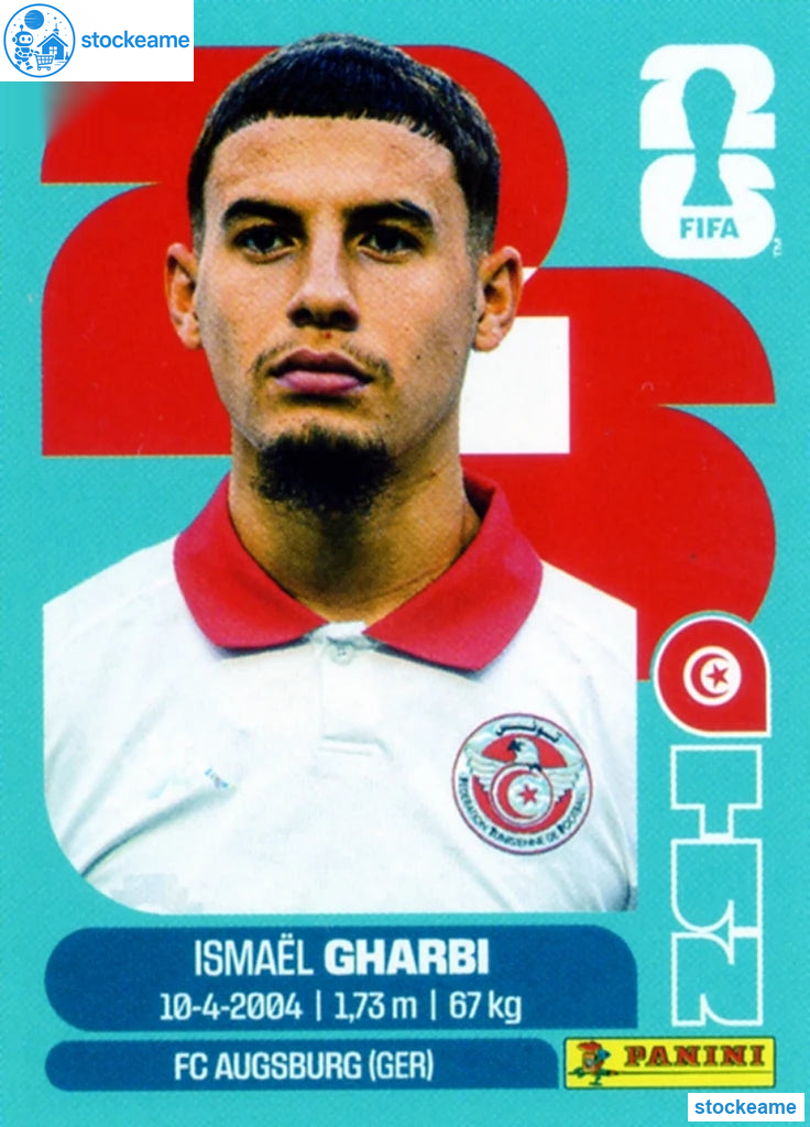 TUN018 - Ismael Gharbi | Tunisia | Panini World Cup 2026 Base Sticker - Image 2
