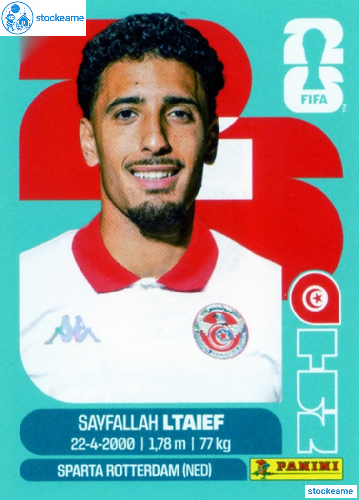 TUN019 - Sayfallah Ltaief | Tunisia | Panini World Cup 2026 Base Sticker - Image 2