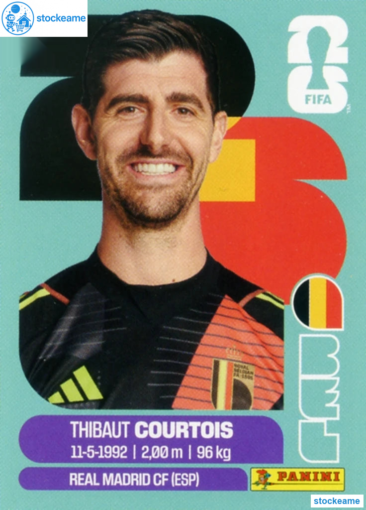 BEL002 - Thibaut Courtois | Belgium | Panini World Cup 2026 Base Sticker - Image 2