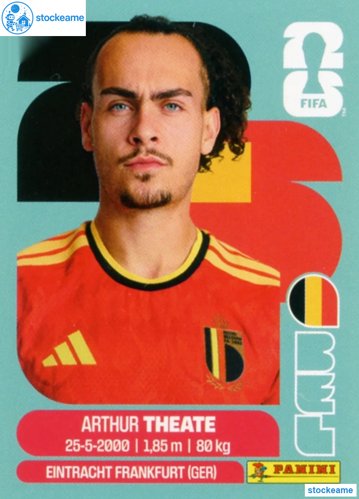 BEL003 - Arthur Theate | Belgium | Panini World Cup 2026 Base Sticker - Image 2