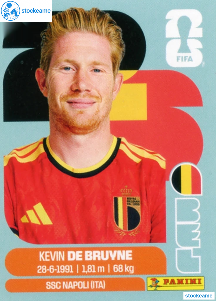 BEL015 - Kevin De Bruyne | Belgium | Panini World Cup 2026 Base Sticker - Image 2