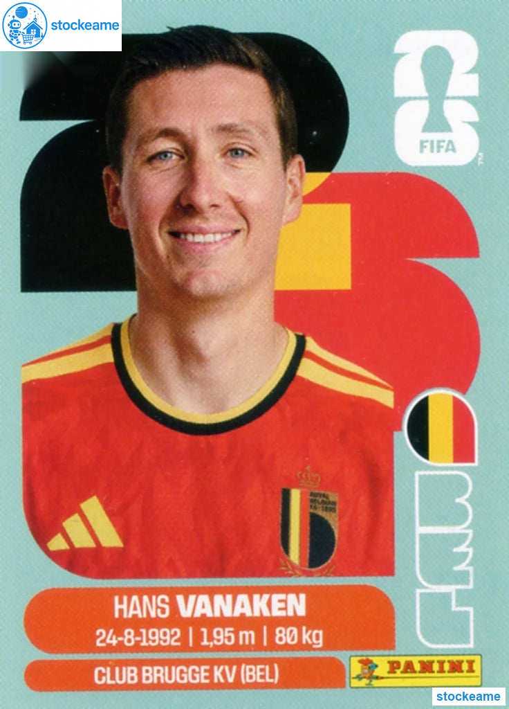 BEL014 - Hans Vanaken | Belgium | Panini World Cup 2026 Base Sticker - Image 2