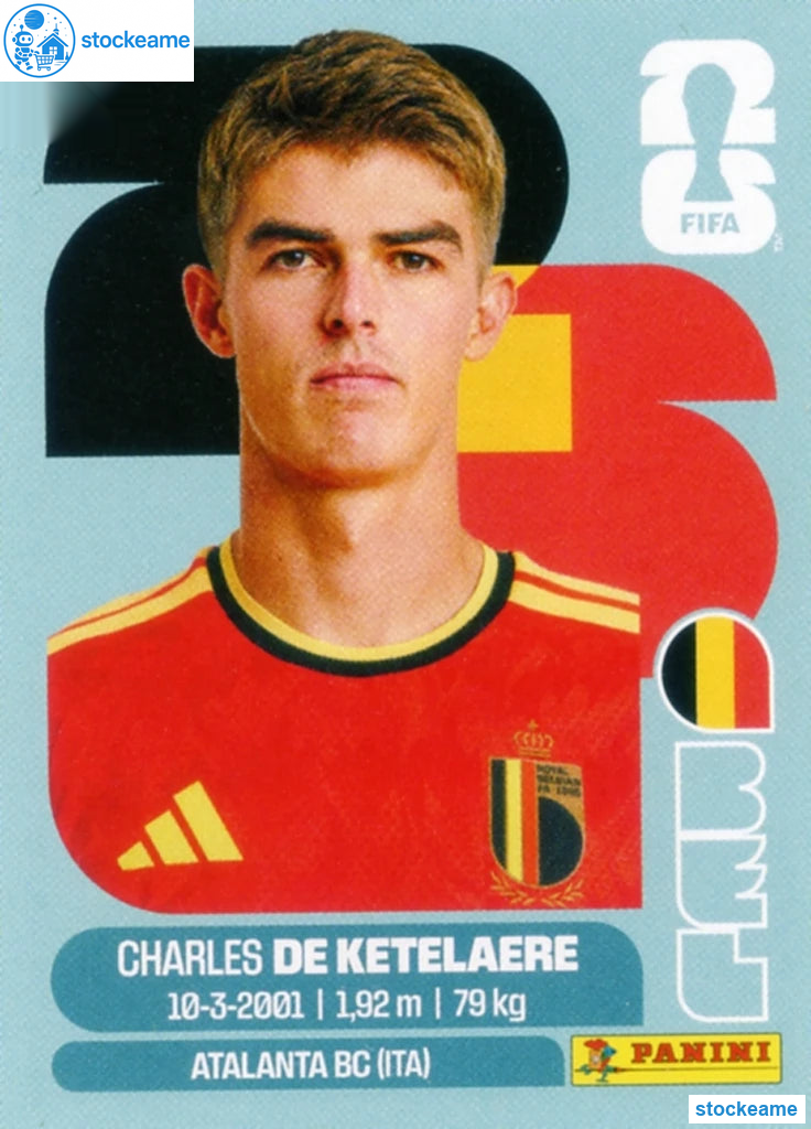 BEL017 - Charles De Ketelaere | Belgium | Panini World Cup 2026 Base Sticker - Image 2
