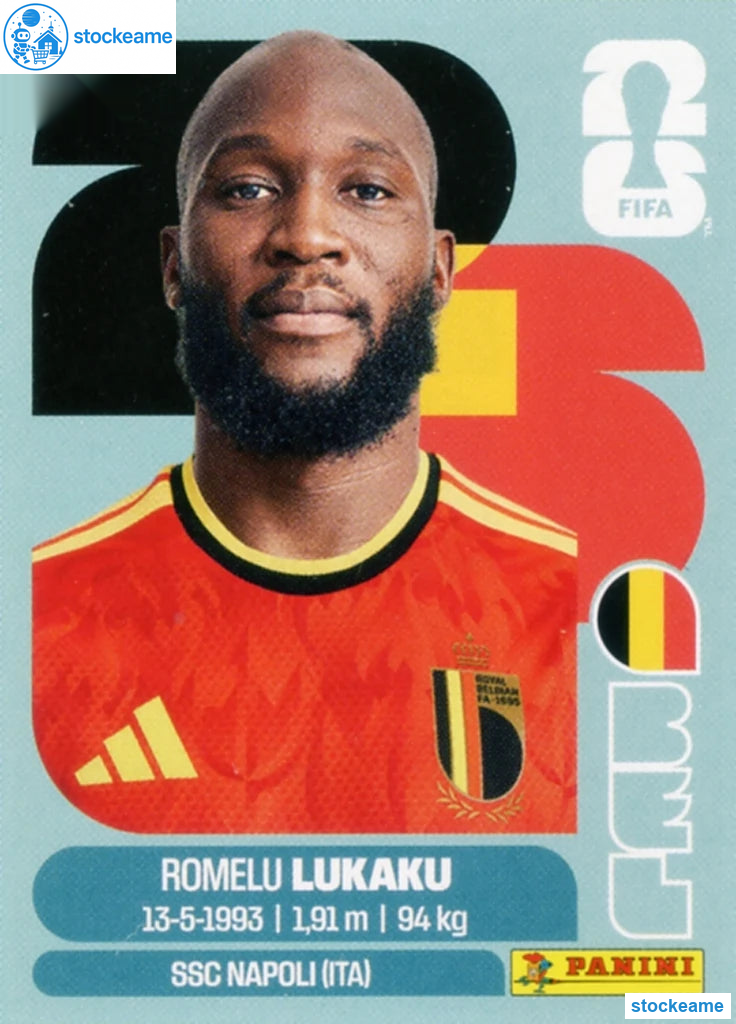 BEL020 - Romelu Lukaku | Belgium | Panini World Cup 2026 Base Sticker - Image 2