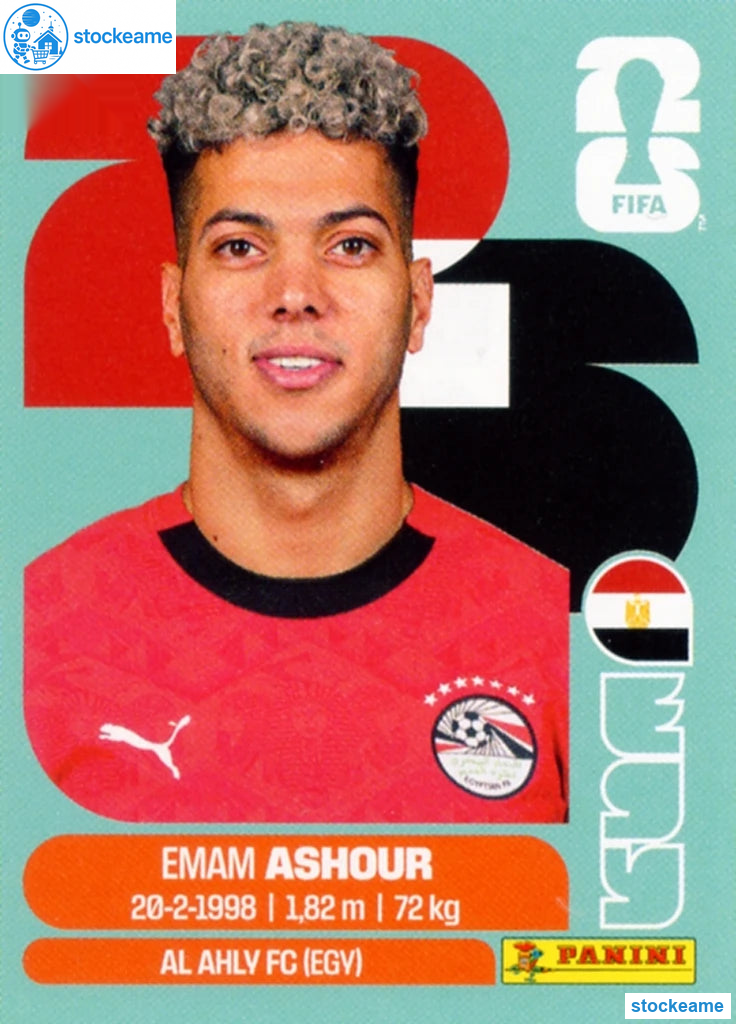 EGY015 - Emam Ashour | Egypt | Panini World Cup 2026 Base Sticker - Image 2