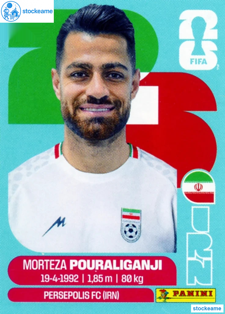IRN003 - Morteza Pouraliganji | Iran | Panini World Cup 2026 Base Sticker - Image 2