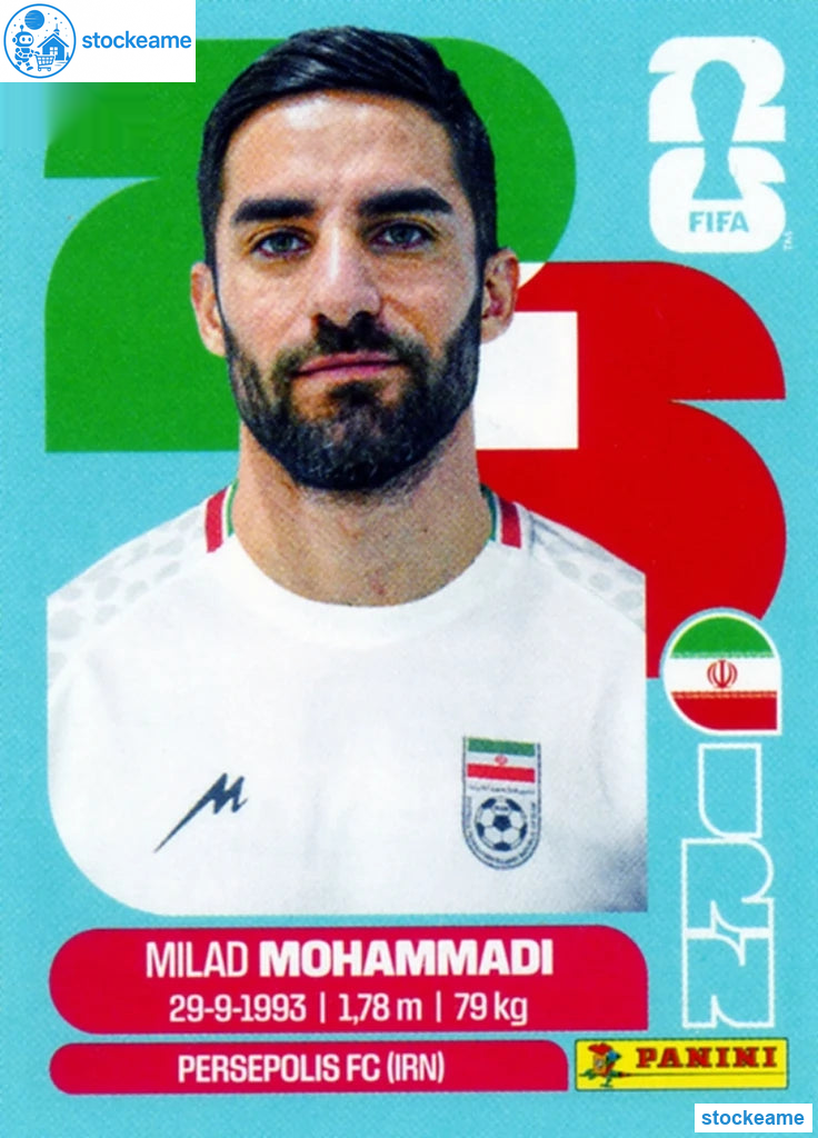 IRN005 - Milad Mohammadi | Iran | Panini World Cup 2026 Base Sticker - Image 2