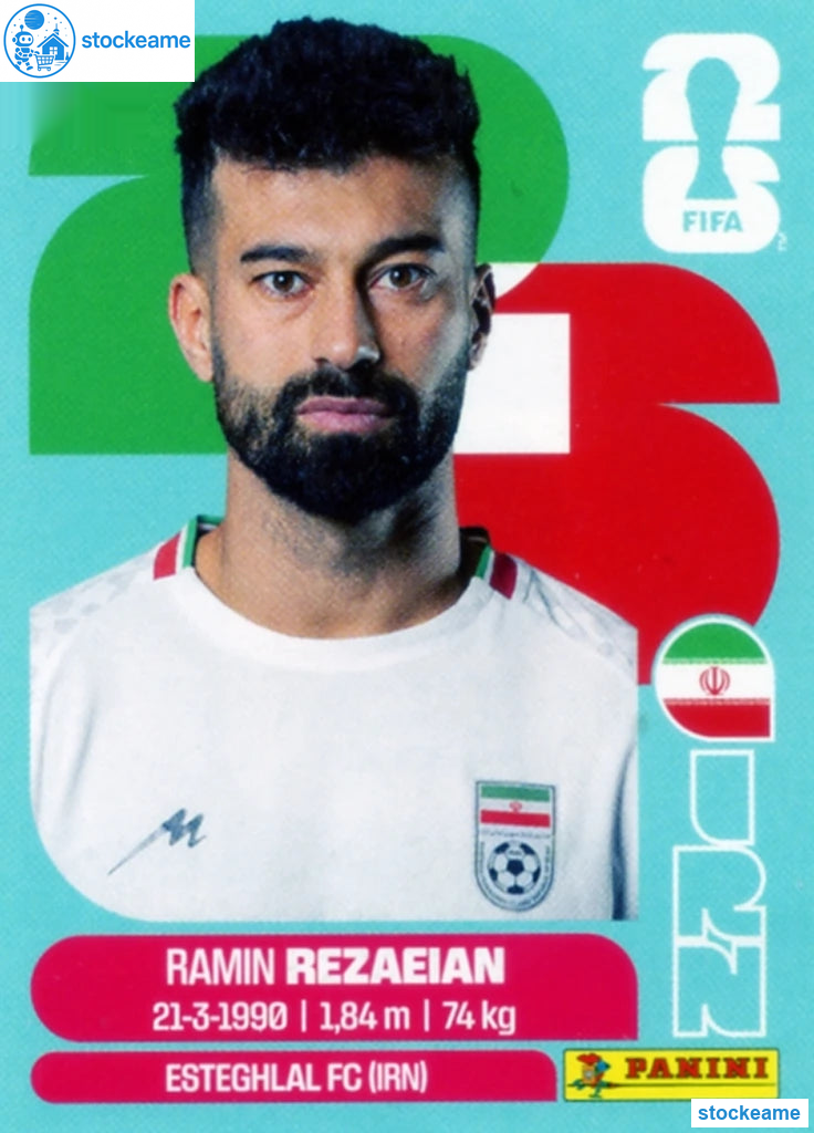 IRN007 - Ramin Rezaeian | Iran | Panini World Cup 2026 Base Sticker - Image 2