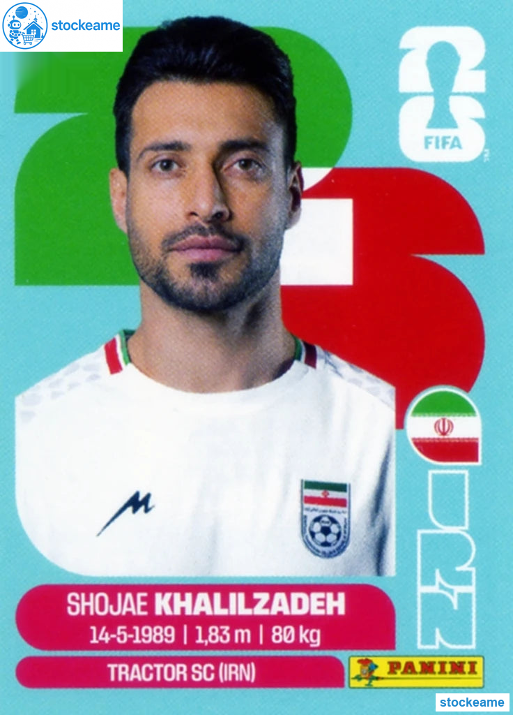 IRN006 - Shojae Khalilzadeh | Iran | Panini World Cup 2026 Base Sticker - Image 2