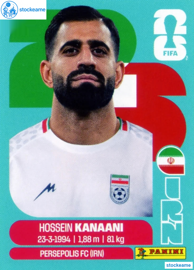 IRN008 - Hossein Kanaani | Iran | Panini World Cup 2026 Base Sticker - Image 2