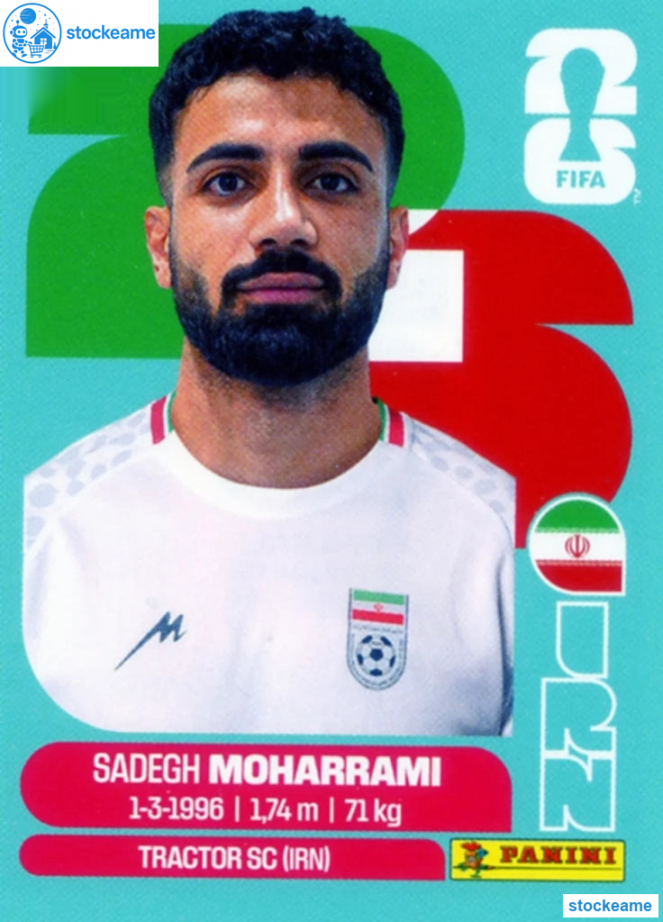 IRN009 - Sadegh Moharrami | Iran | Panini World Cup 2026 Base Sticker - Image 2
