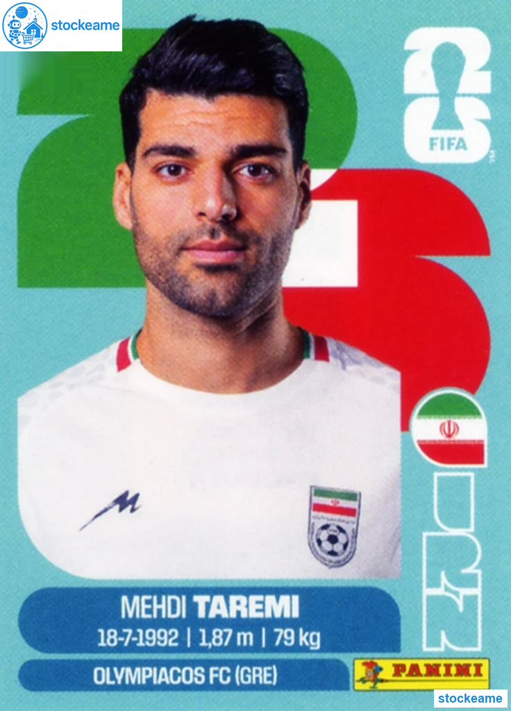 IRN018 - Mehdi Taremi | Iran | Panini World Cup 2026 Base Sticker - Image 2
