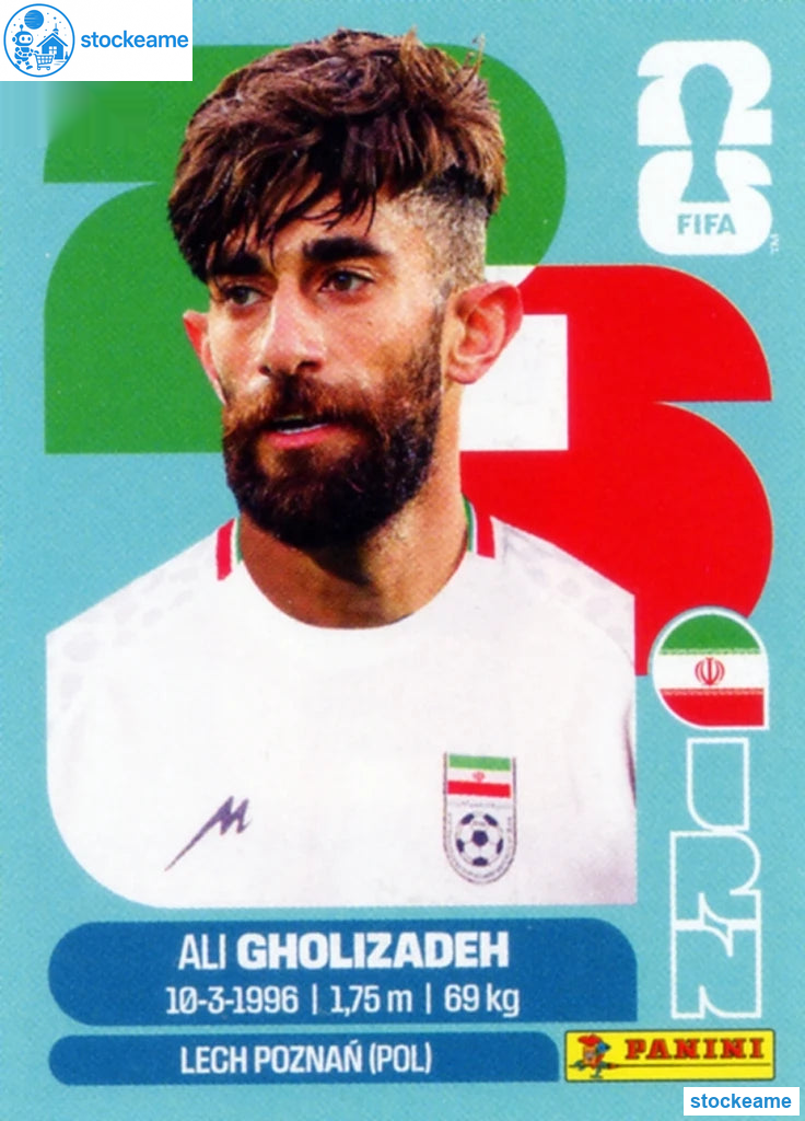 IRN020 - Ali Gholizadeh | Iran | Panini World Cup 2026 Base Sticker - Image 2